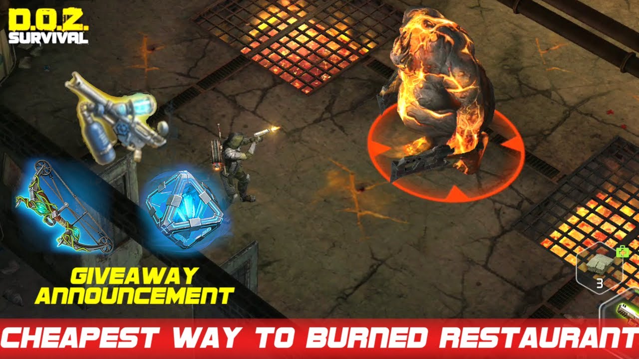 Ultimate Cheapest Way To Clear Burned Restaurant + Giveaway | DOZ | Dawn Of Zombies: Survival