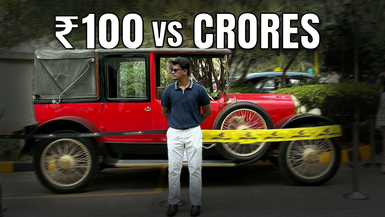 ₹100 vs CRORES 😱 | Mumbai Vintage Car Fiesta
