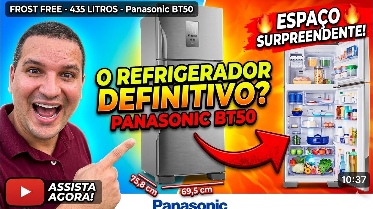 REFRIGERADOR PANASONIC FROST FREE BT50 435 LITROS AÇO INOX ESCOVADO!
