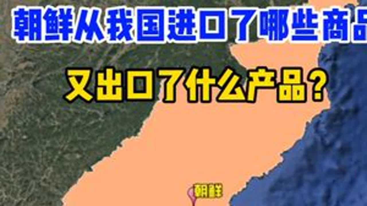 2025年，朝鲜从我国进口了哪些商品，又出口了什么产品？ #地理 #地理知识 #卫星地图 #地图