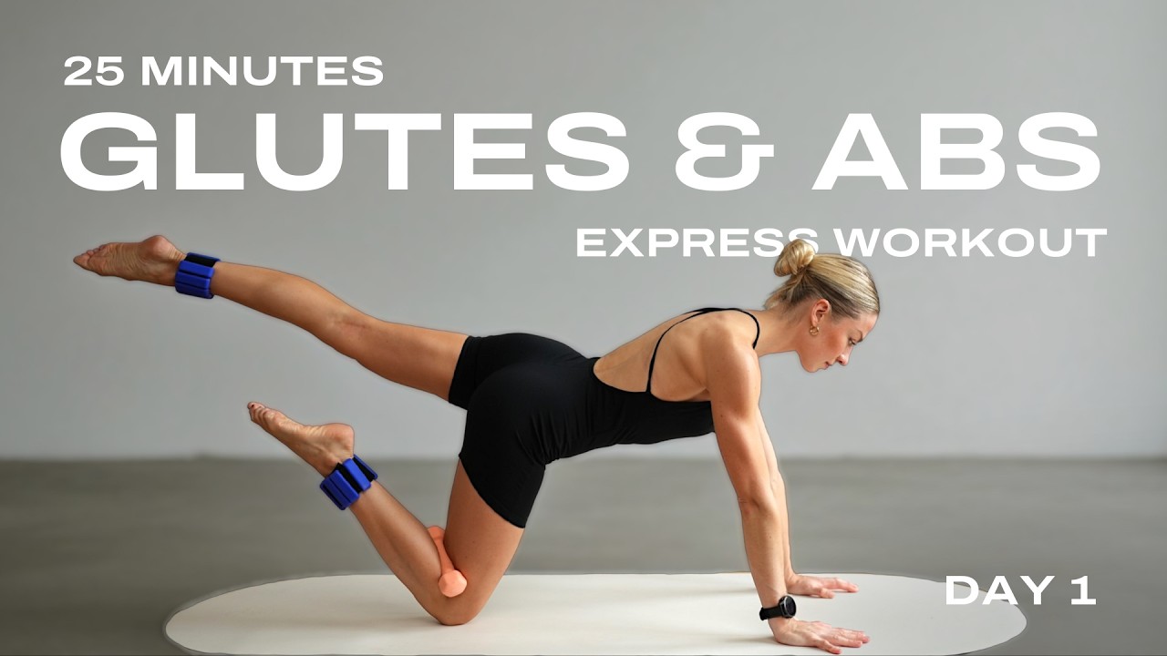 Day 1 - 25 Min Lower Body, Glutes & Abs Workout | Pilates Strength | Strong & Balanced Plan