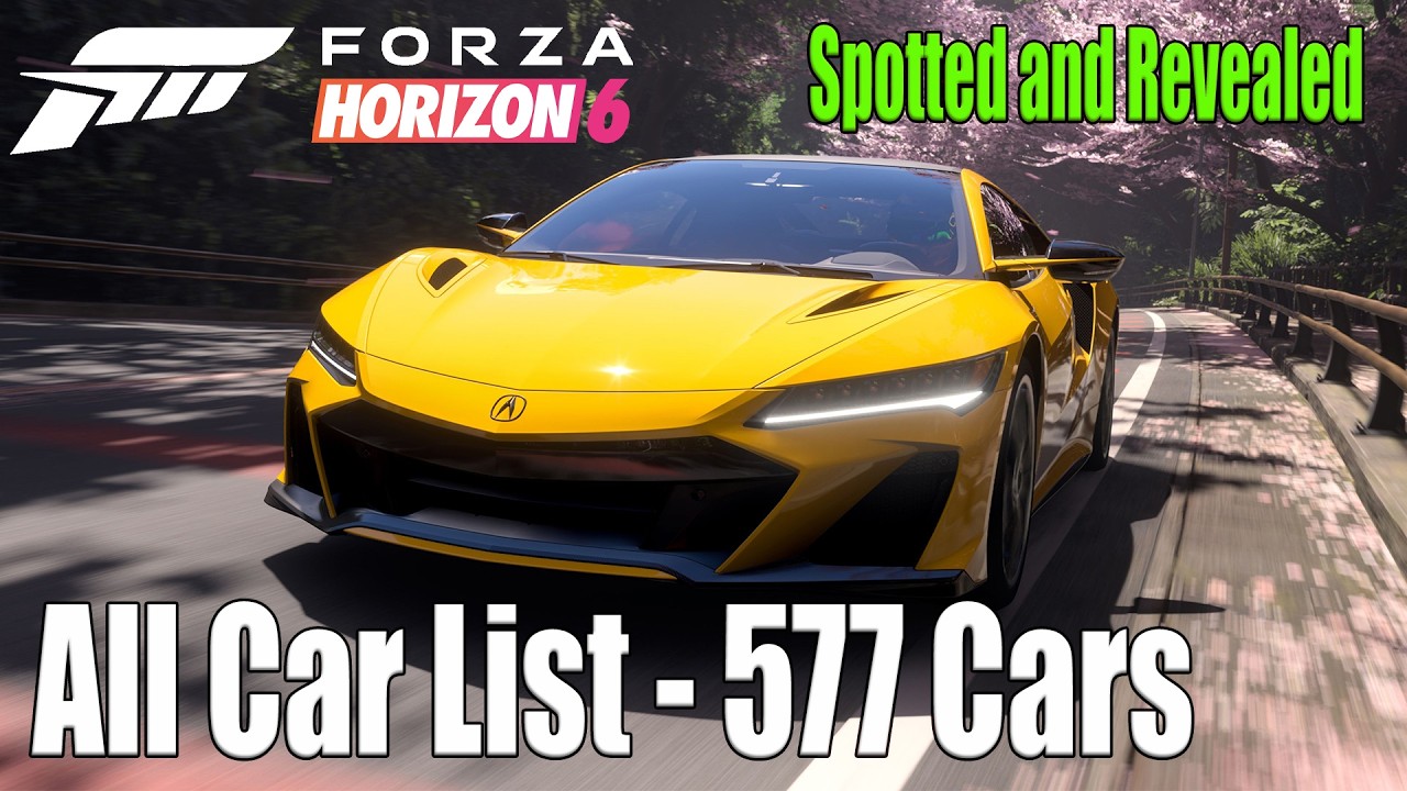 Forza Horizon 6 - All Car List - 577 Cars (Spotted and Revealed Cars)