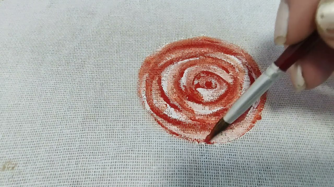 Como pintar rosa vermelha 