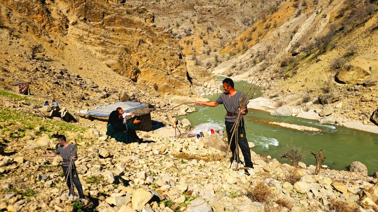 Real nomadic life in the heart of the mountains | Tree planting by a hardworking nomadic family