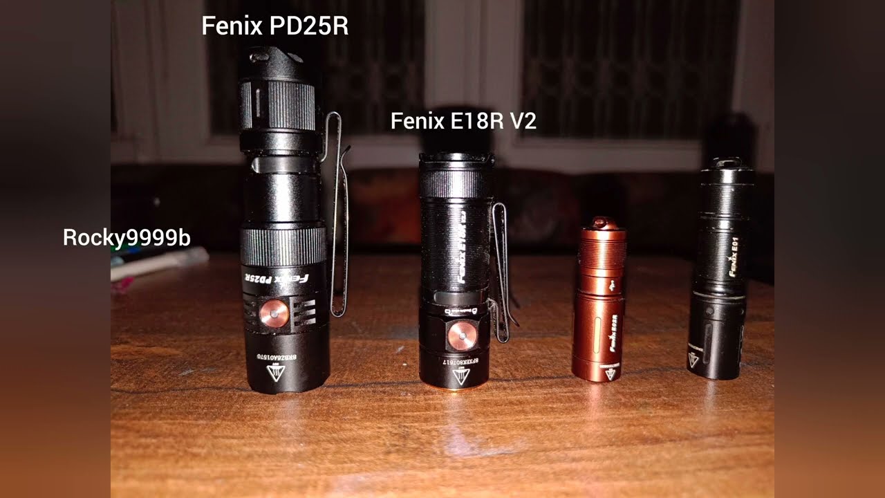 WORLD SMALLEST BRIGHTEST FLASHLIGHT FenixPD25R#FenixE18R V2#FenixE02R#FenixE01 V2#shorts #camparison
