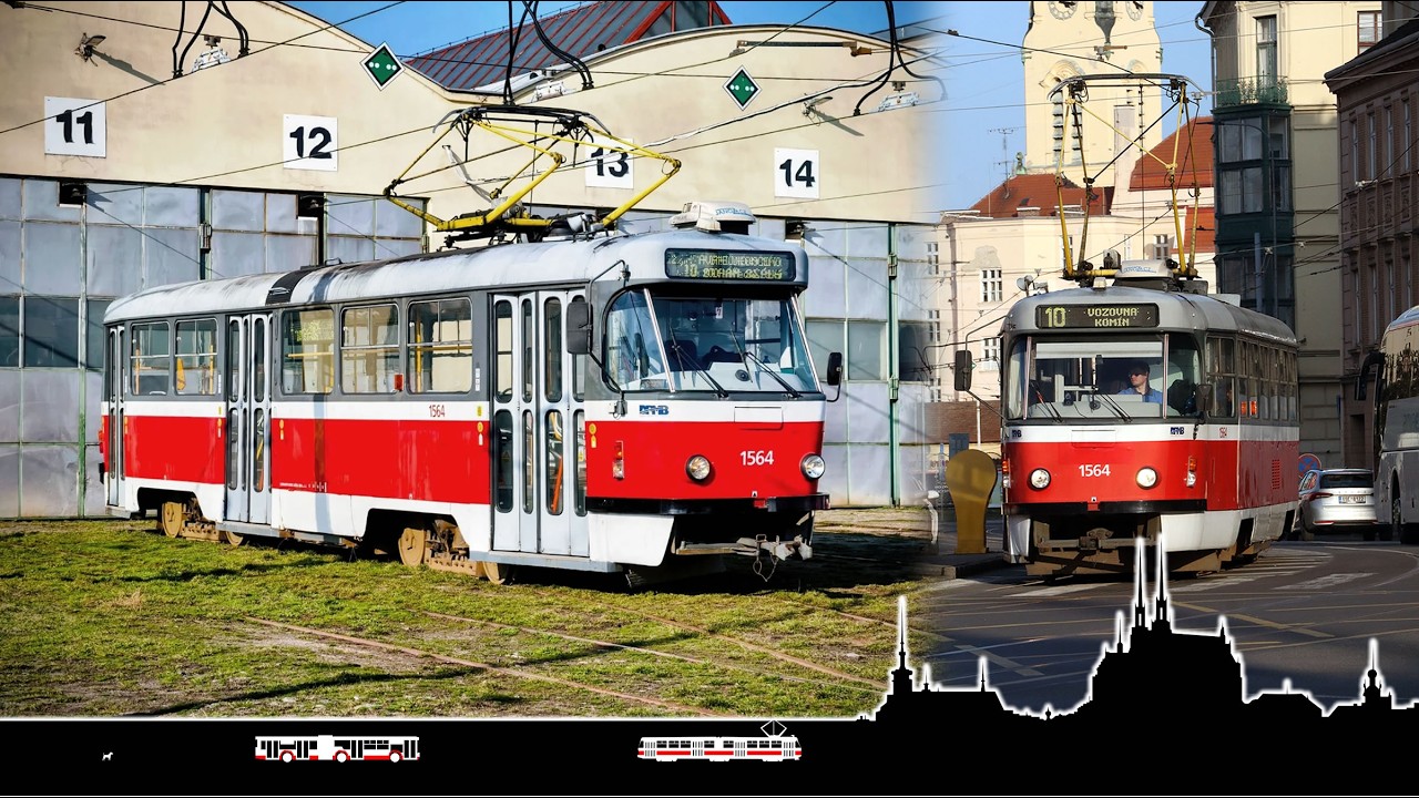 Epesní služba se sólo T3 – slunce, fotografové, pohoda 🚋 Tram cab view Brno