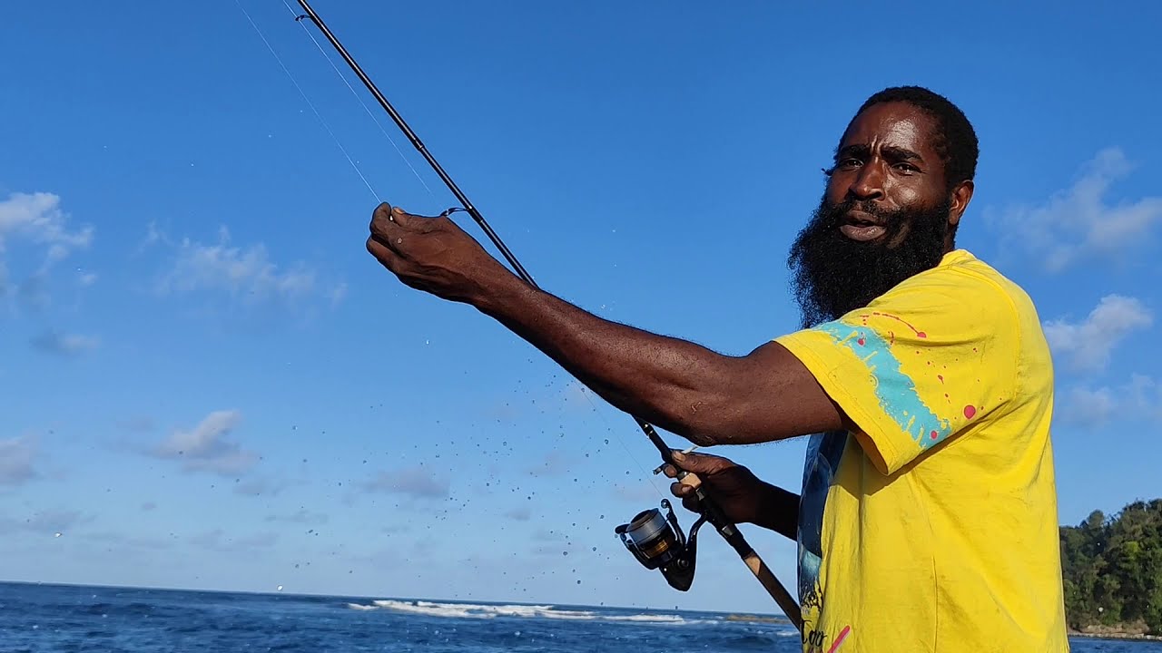 Fishing in Caribbean sea or Atlantic Ocean