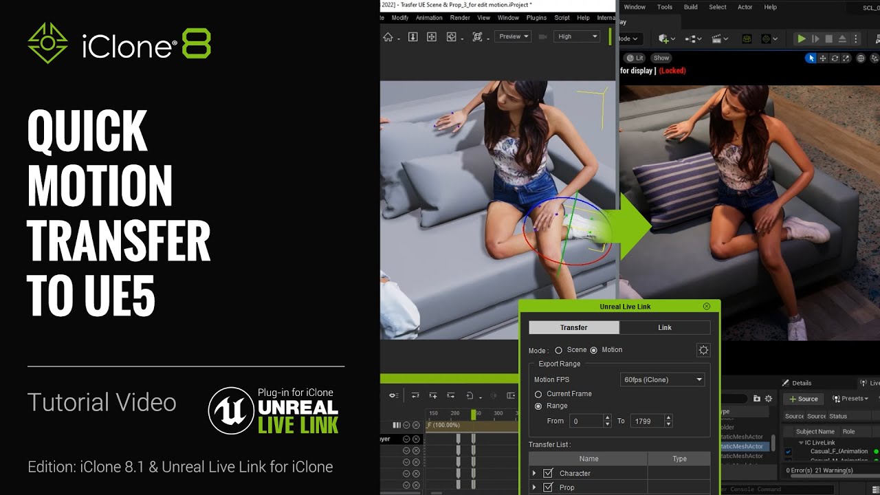 Unreal Live Link Plug-in Tutorial - Quick Motion Transfer to UE5 for Characters & Props