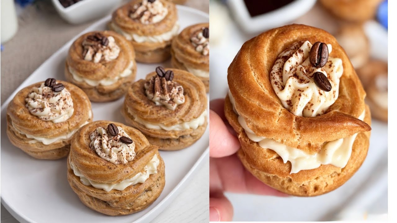 Ricetta ZEPPOLE DI SAN GIUSEPPE AL CAFFE' con CREMA PASTICCERA AL MASCARPONE