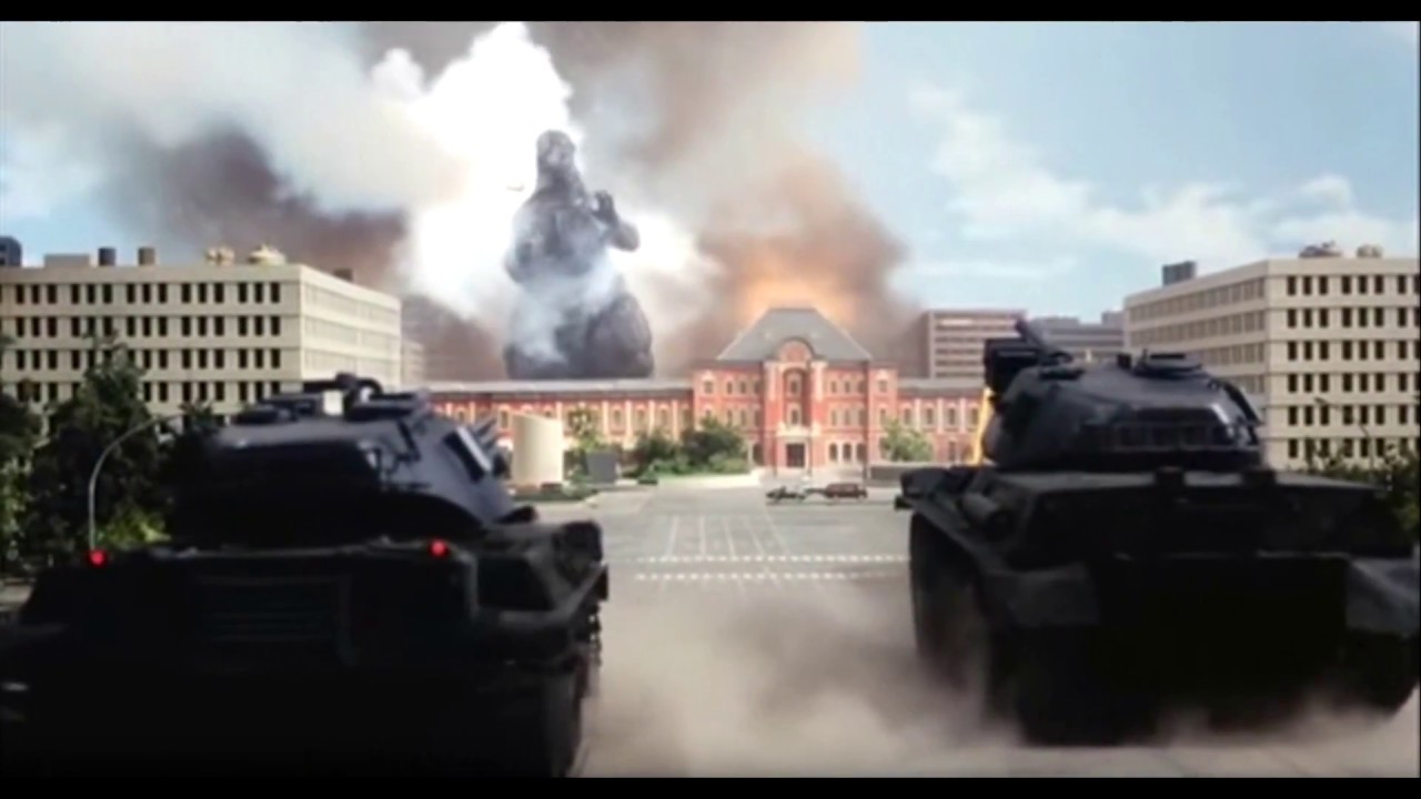 Godzilla vs The Neverending Story clip 1 (Godzilla vs Military)