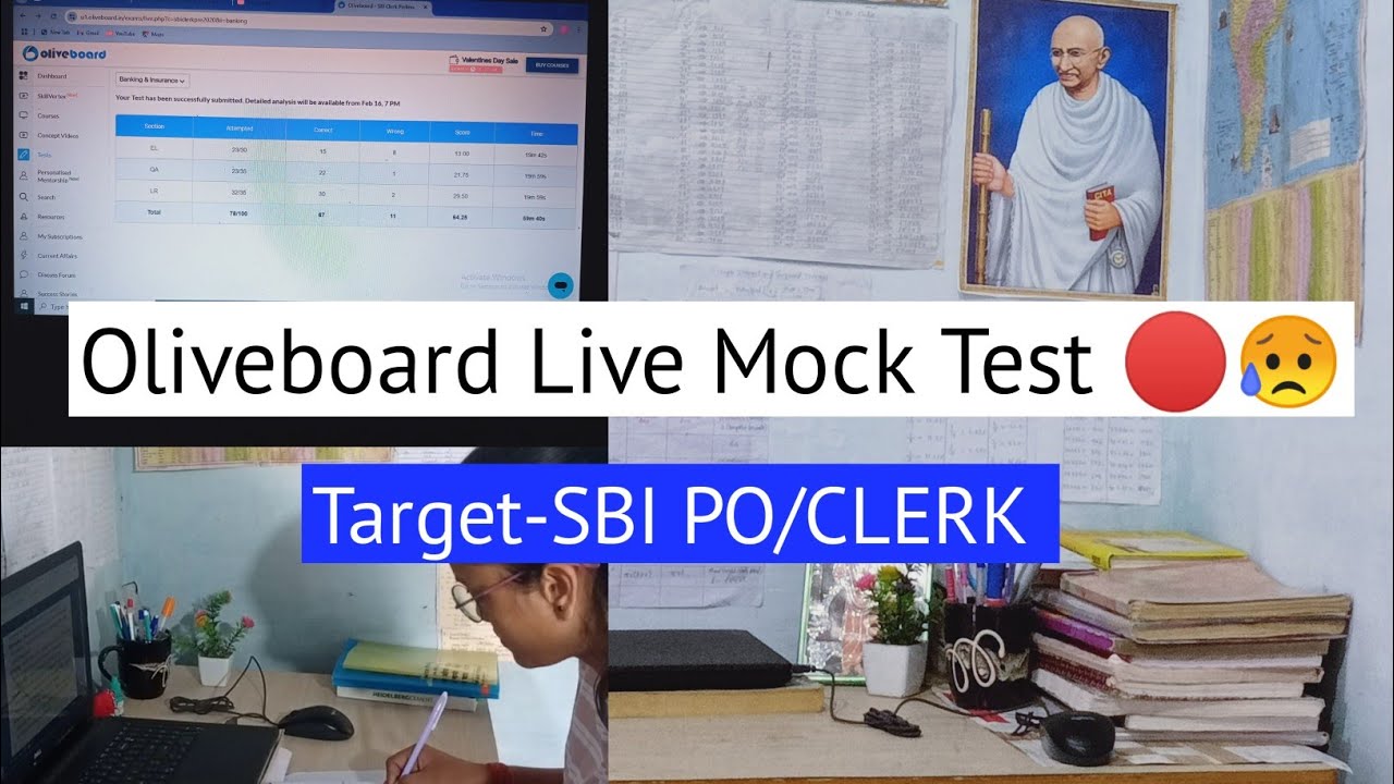 Oliveboard Live Mock Test 🔴😥 || Target Bank Exam || Bank Exam 🎯 || #sbipo #sbiclerk #bankpo