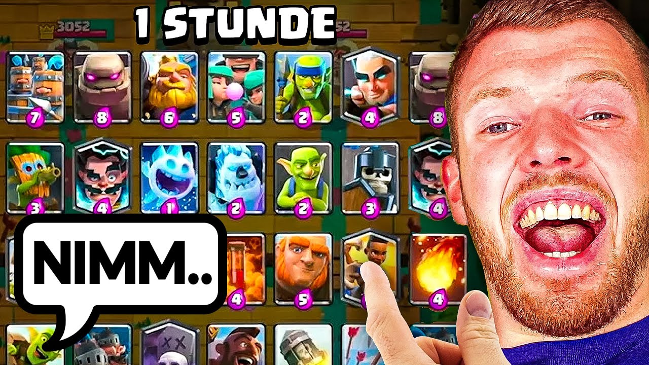 😱🤯GEGNER WÄHLT MEINE KARTEN für 1 STUNDE... (Mega Auswahl Eskalation)