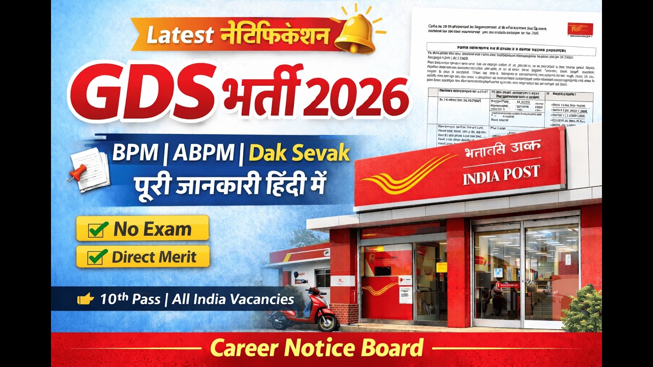 GDS Bharti 2026 I Post Office GDS Recruitment I No Exam ❌ | Direct Merit List | Full Details ✅