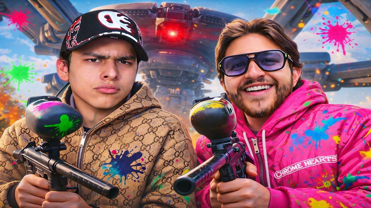 LONCHE y WILLITO JUGANDO PAINTBALL en UNA MANSION GIGANTE 🔥