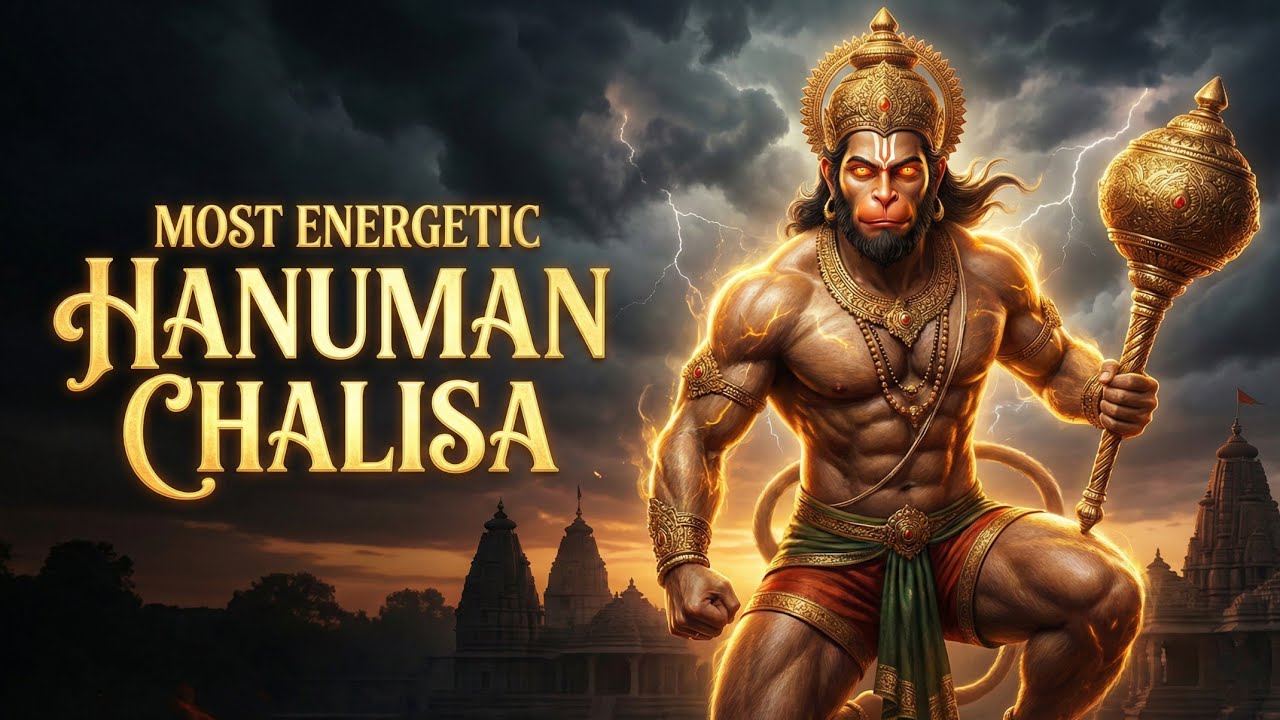 Most Energetic Hanuman Chalisa 🔥|| Full Energy Chant || Bajrang Bali Bhajan || Divine Melody 
