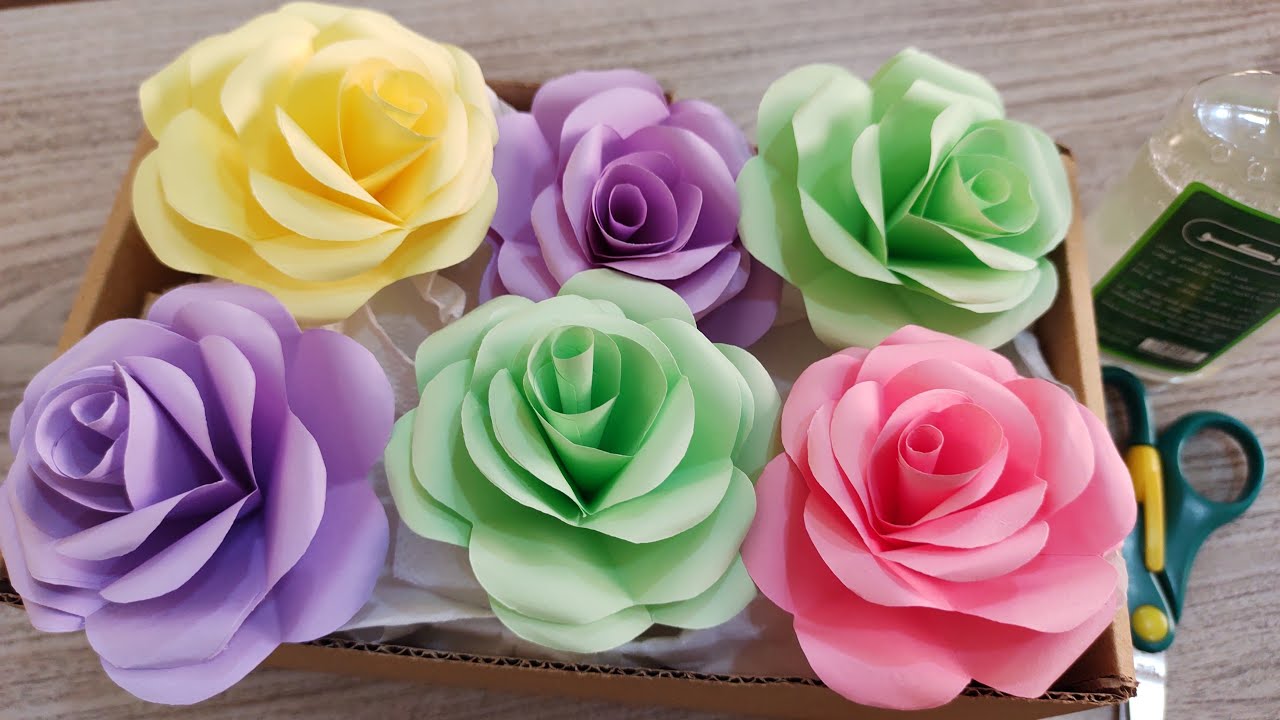 BEAUTIFUL DIY PAPER ROSE 🌹| Very Easy Tutorial | Paper Art | Arts & Crafts | Origami