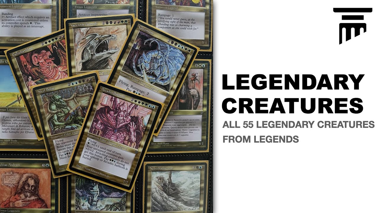 Complete set of All 55 Legendary Creatures from Legends, Magic the Gathering Collection, MTG | 669