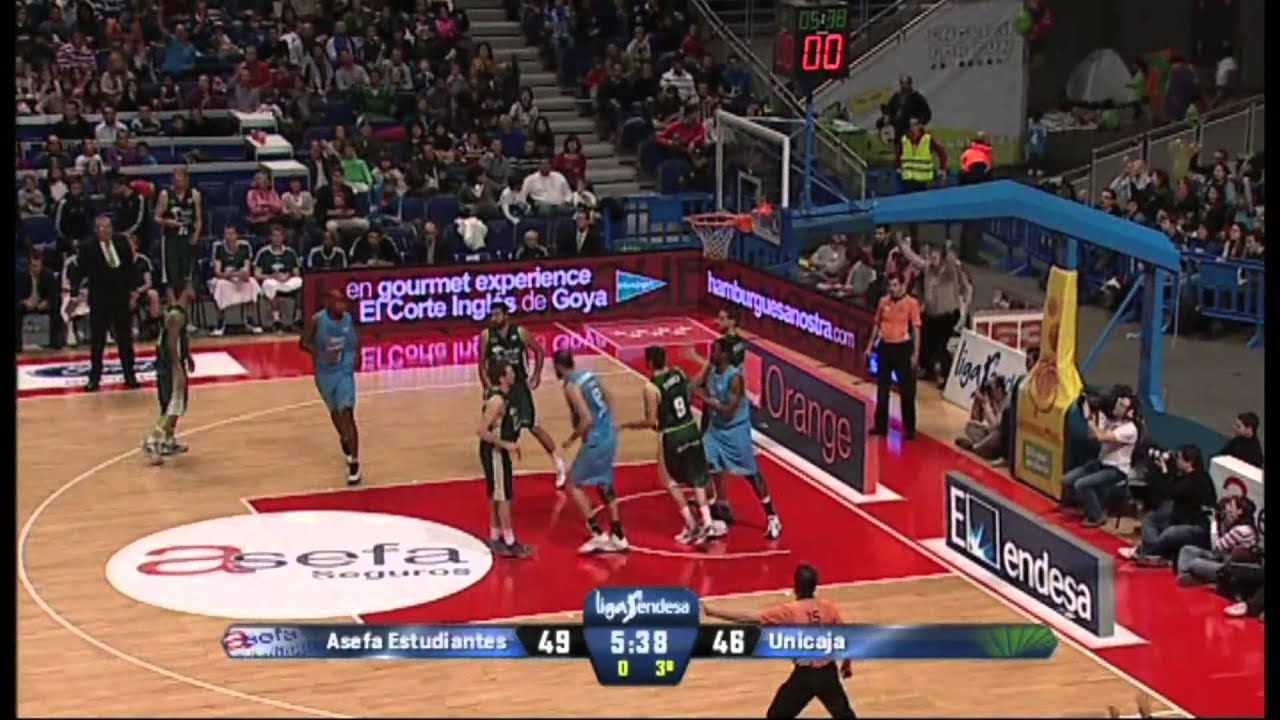 Estudiantes v Unicaja (82-68) Liga Endesa Spanish ACB Basketball Highlights [17/02/13]