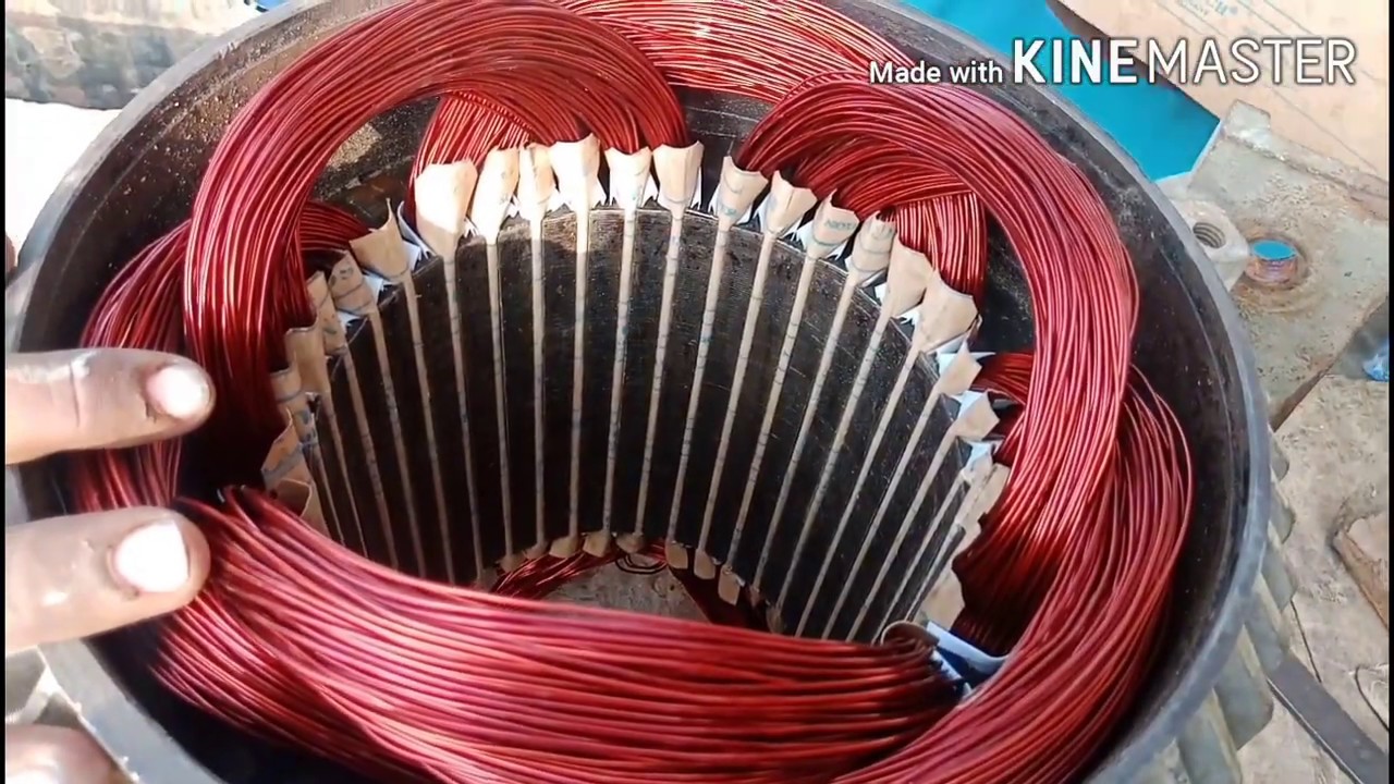 how to rewind 20hp 36slot 3phase 1450rpm motor,.20hp 3phase motor wind karne ka tarika.3phase motor