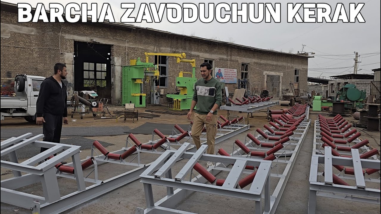 ZAVODLAR UCHUN KANVEYR LENTA SHNEK, SHKIV, BARABAN VA LENTA ISTALGAN ZAPCHAT BOR