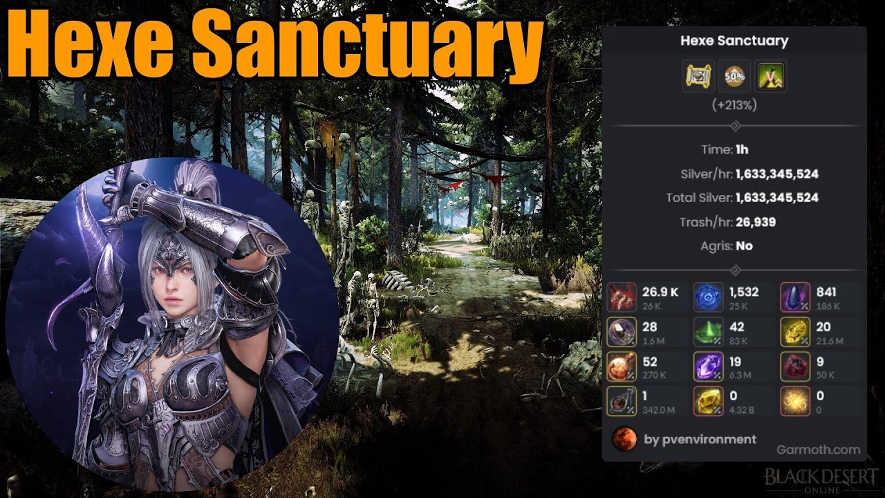 Black Desert | Hexe Sanctuary | Darkknight Awakening | 26900 Trash 1,63b Silver Lv2/H
