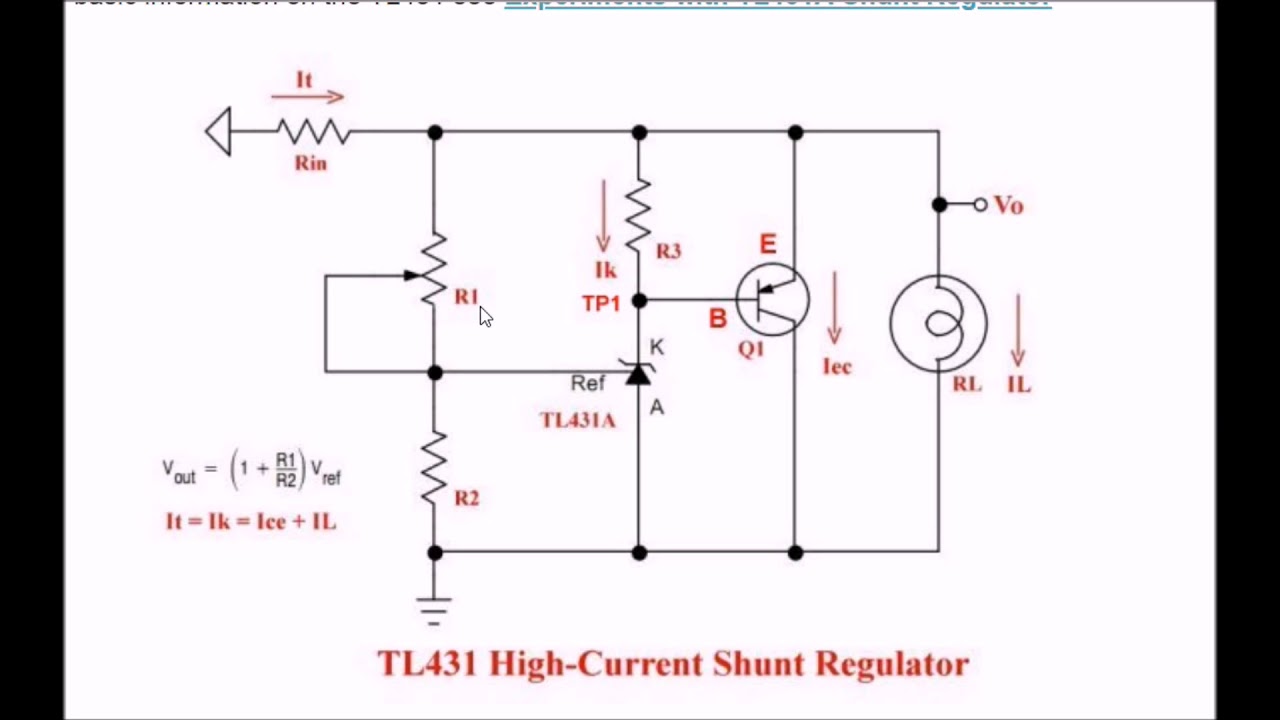 Объяснение схем шунтового регулятора TL431