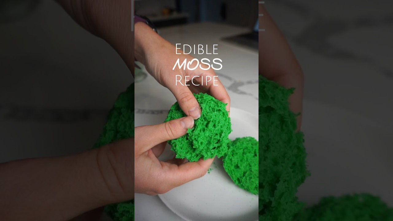 Edible Moss Recipe - great for fairy cakes, woodland cakes, you name it! No baking required 👏