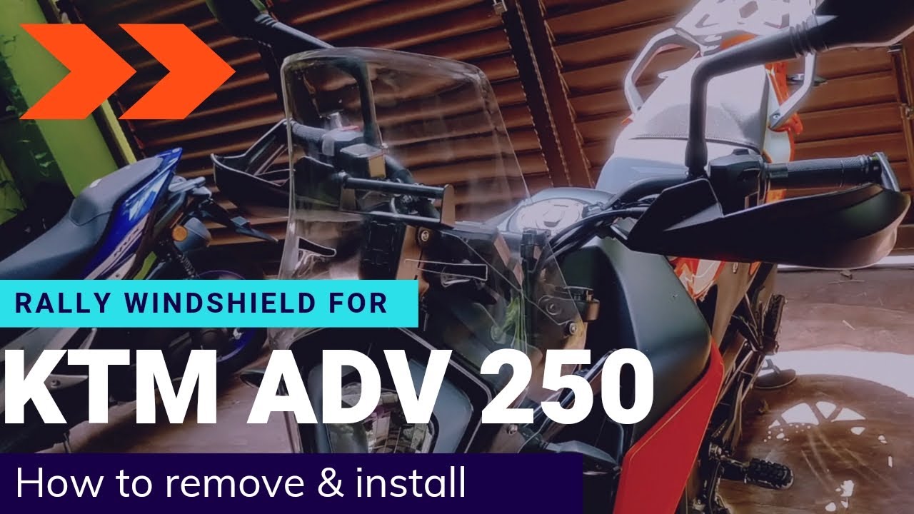 KTM ADVENTURE 250 (2021) - HOW TO REMOVE AND INSTALL NEW RALLY WINDSHIELD