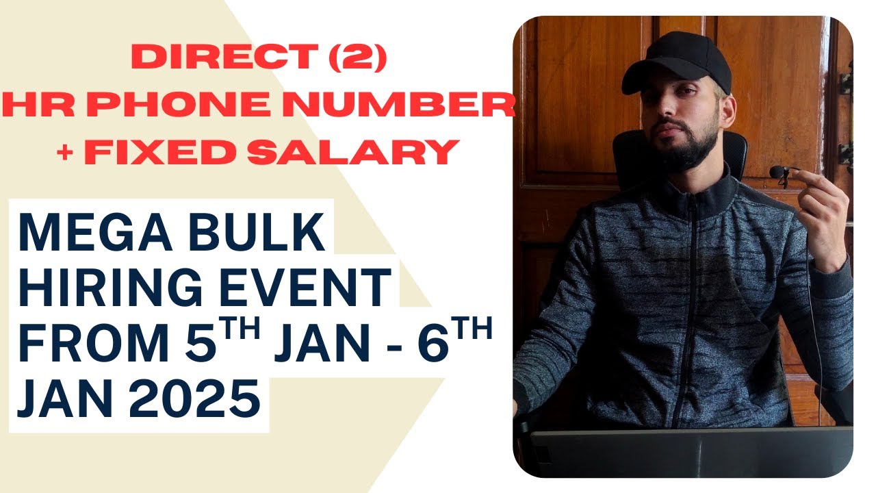 Once In A Life The Opportunity | Mega Walk-In Drive | Date:5th Jan Till 6th Jan 2025 | Dont Miss!!