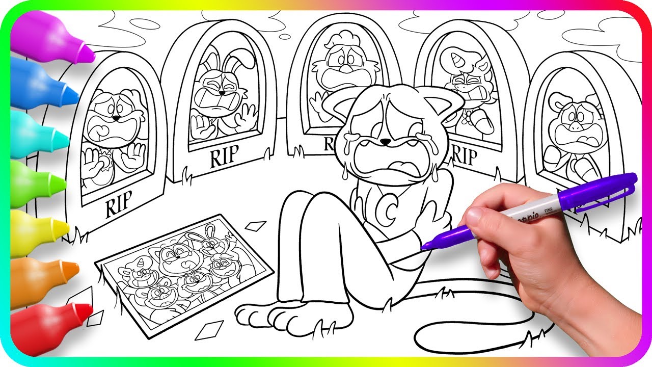 SMILING CRITTERS Coloring Pages - R.I.P. / Satisfying Coloring Poppy Playtime Chapter 3 characters