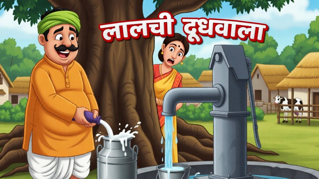 लालची दूधवाला | LALCHI DOODHWALA | MORAL STORIES | STORY IN HINDI #story #cartoon #kahani 