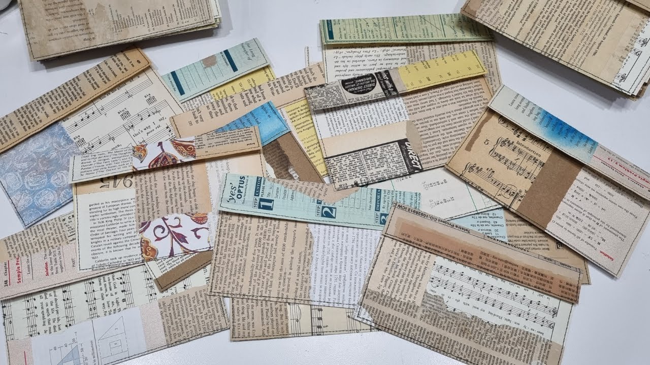 Turn random junk papers into awesome envelopes! Collaged phone book # 2.