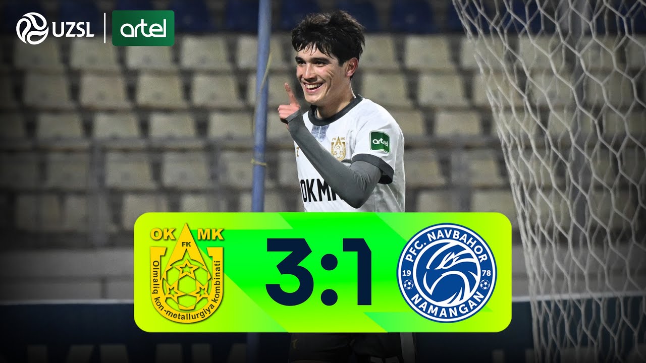 Superliga 28-tur. OKMK - Navbahor bahsida kiritilgan gollar va xavfli vaziyatlar (Highlights)
