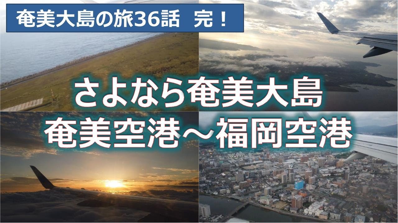 奄美大島の旅完！　奄美空港～福岡空港へさよなら奄美大島　奄美大島の旅第36話　完了！