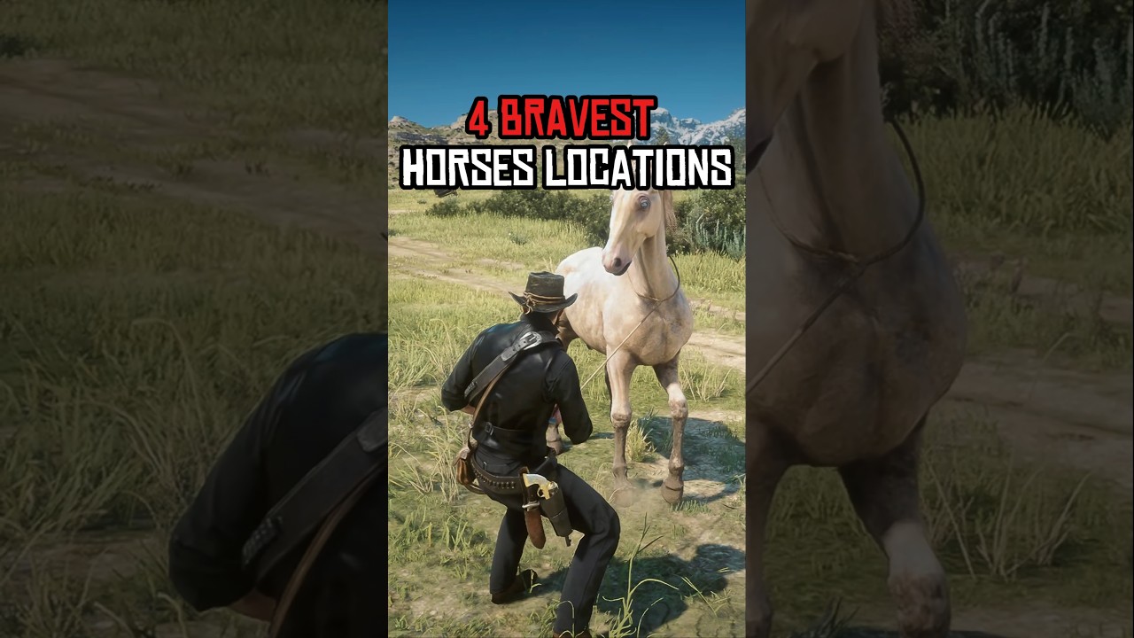 4 BRAVEST Horse Locations - RDR 2 #rdr2 #shorts