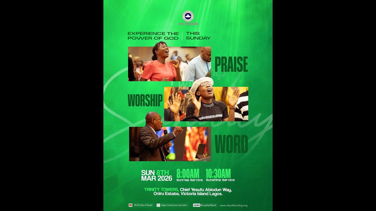 RCCG City of David Sunshine Service || 8th March 2026 || 10:30am WAT