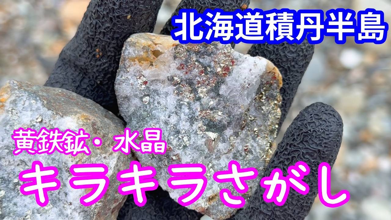 北海道積丹半島　キラキラさがしの旅✨　黄鉄鉱と水晶を探しに行こう！