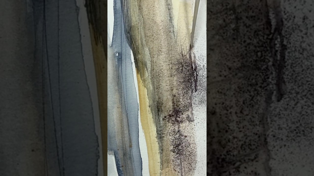 Watercolor + Charcoal = Magic?! ✨#shorts