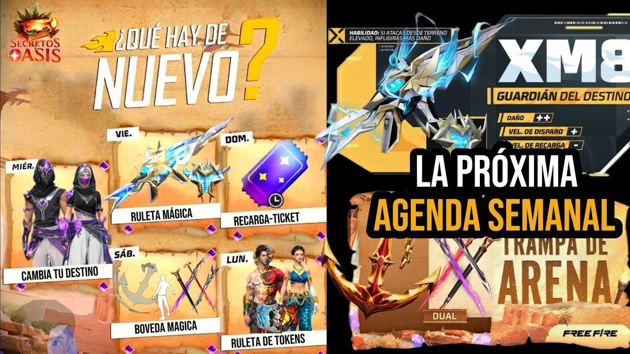 🔥LA PRÓXIMA AGENDA SEMANAL DE FREE FIRE EN MARZO 2026,XM8 EVOLUTIVA,CAMBIA TU DESTINO, BÓVEDA MÁGICA