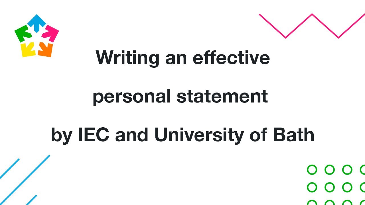IEC Talks: "Writing an effective personal statement by IEC and University of Bath"