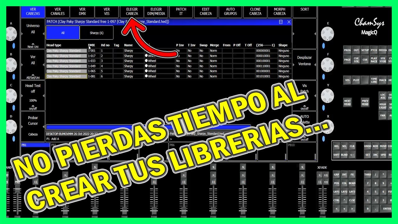 Como agregar librerias o fixtures en chamsys magicq