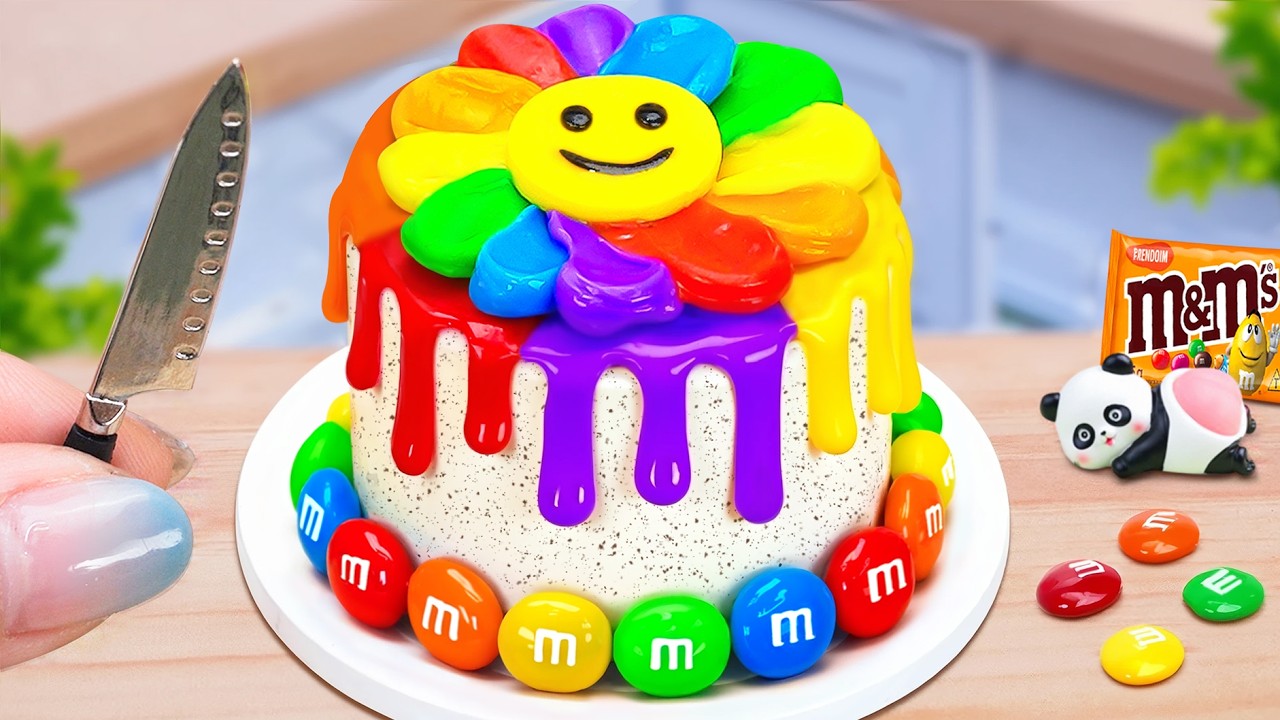 Best Sunflower Buttercream Cake Ever 🌈 Easy Miniature Rainbow Cake Decoration Ideas