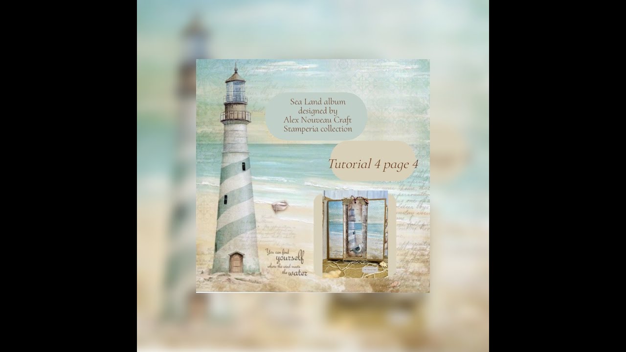 Sea Land  mini album tutorial 4 page 4 #stamperia #scrapbooking #handmade #popup PL #mixmedia