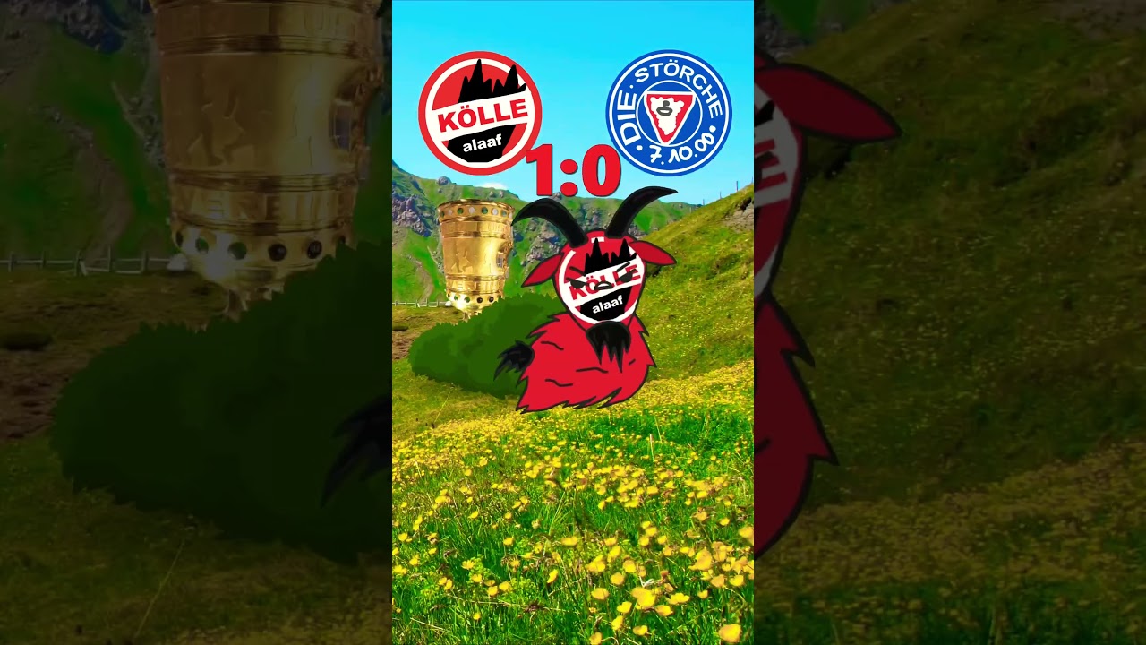 1. FC K&ouml;ln schl&auml;gt im DFB Pokal Holstein Kiel mit 3:0 darauf den Ziegensong #animation #ziegensong