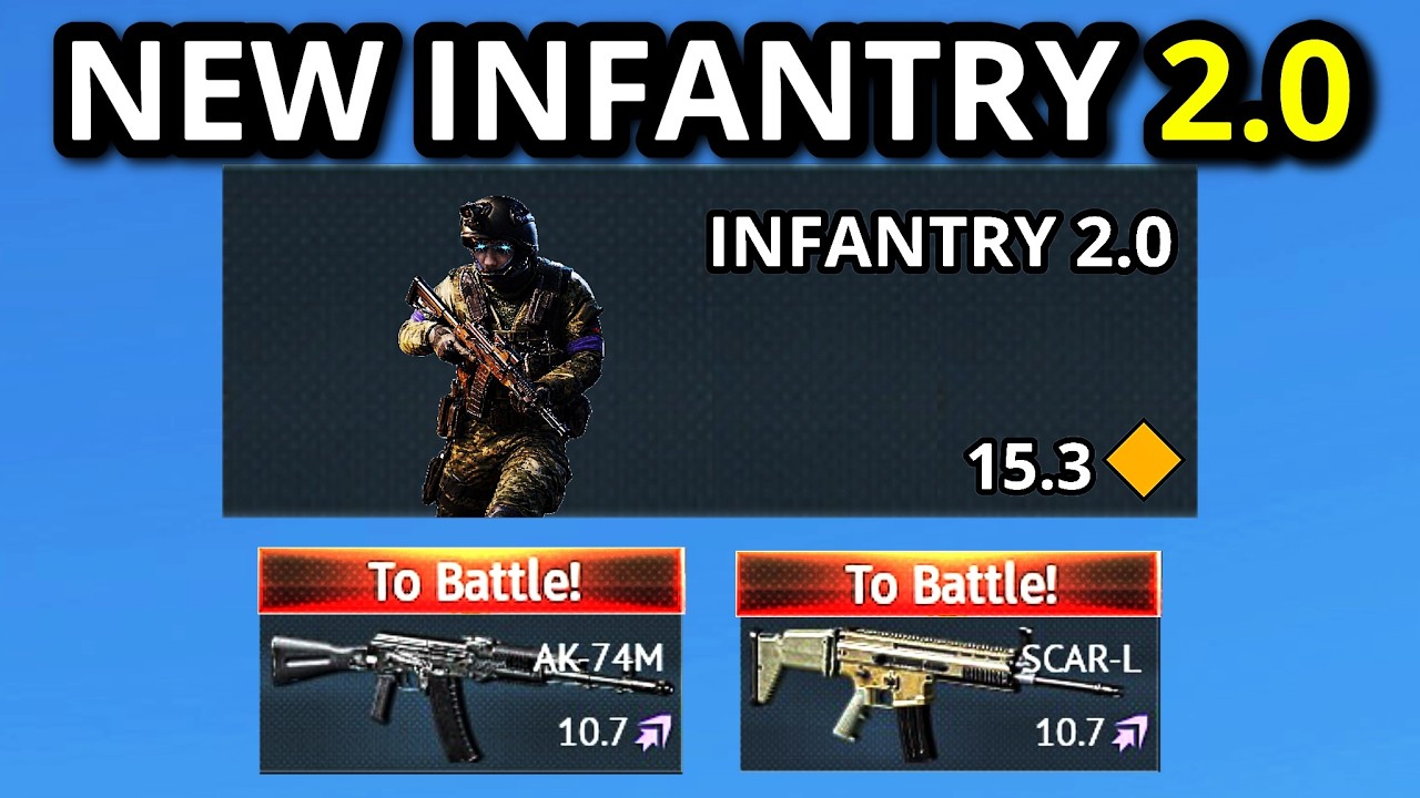 MY FIRST INFANTRY TEST 2 EXPERIENCE IN WAR THUNDER (new gamemodes and weapons)