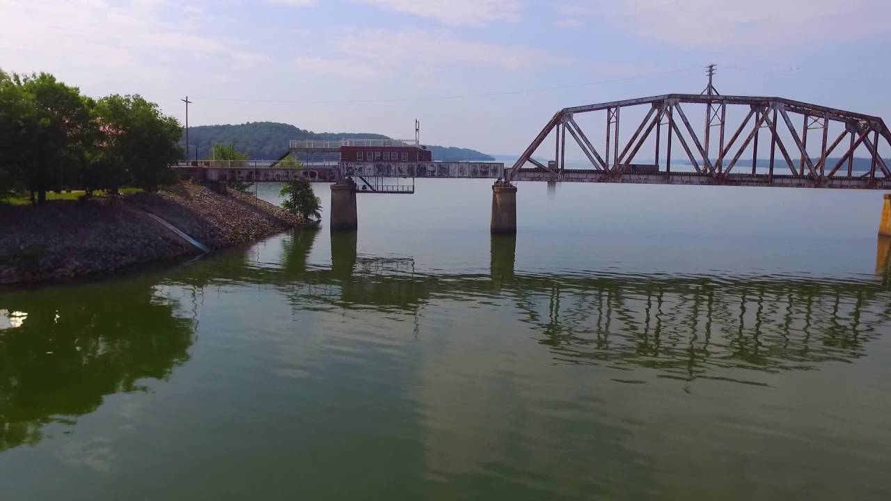 History of Danville TN DrawBridge Danville Grain Elevator & KY Lake with DJI Phantom