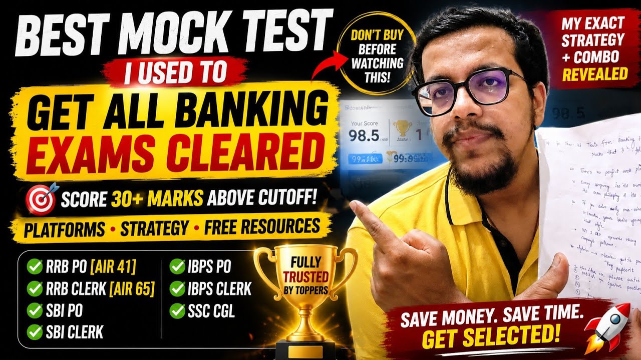 Mock Tests that Got Me Selected in SBI PO, IBPS PO & RRB PO 🔥 | Mocks I used to clear ALL Bank Exams