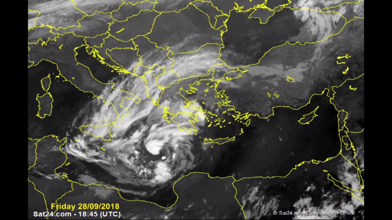 Medicane Zorbas - Satellite Infrared SE Europe - 27/09 - 01/10/2018