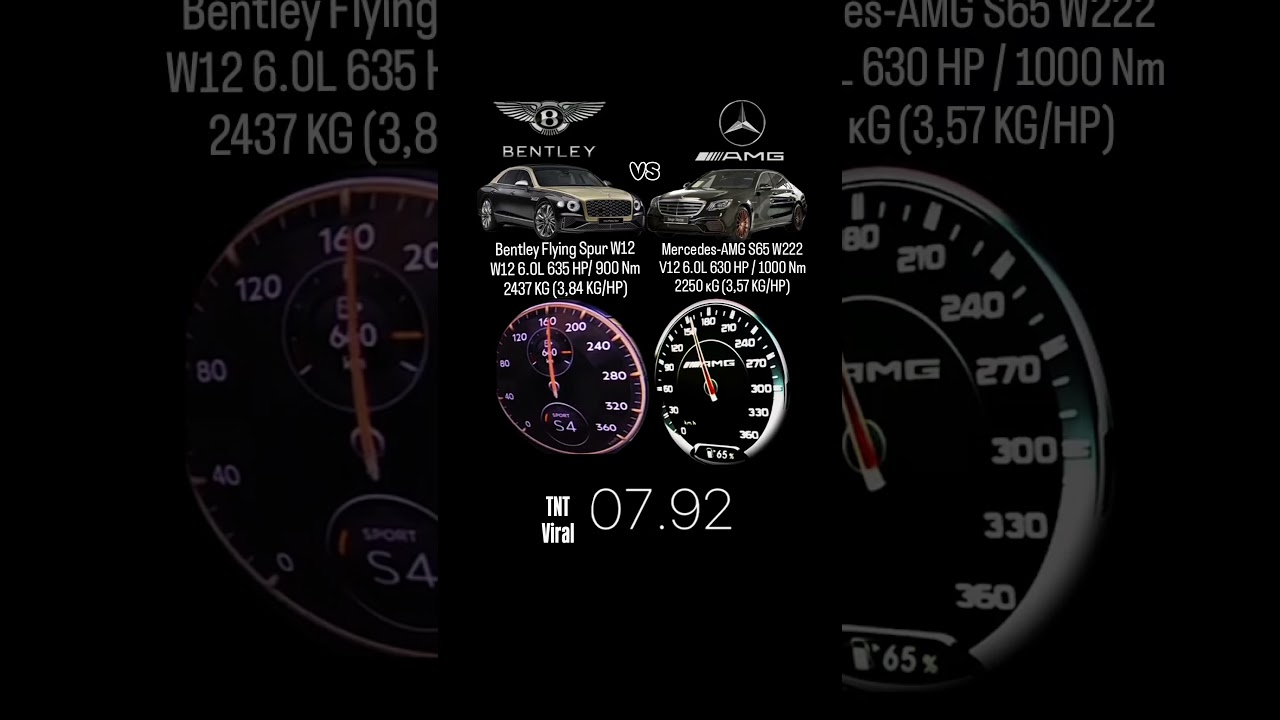 #Bentley Flying Spur W12 635 HP vs #Mercedes AMS S65 630 HP V13 W222