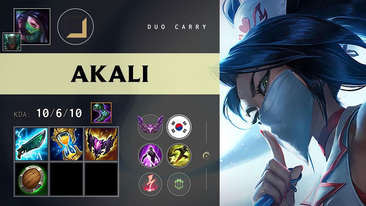 Akali Carry vs Karthus - KR Master Patch 26.15